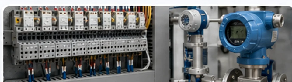Tablero eléctrico e instrumentos de medición para procesos industriales